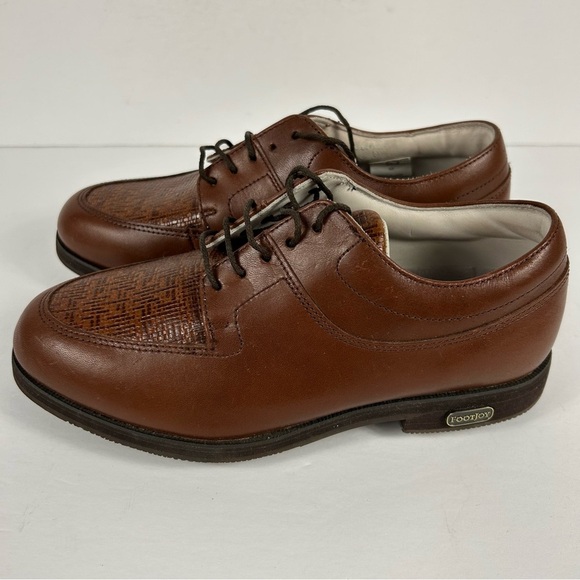FootJoy Men's Chestnut Leather Derbys - Picture 6 of 8